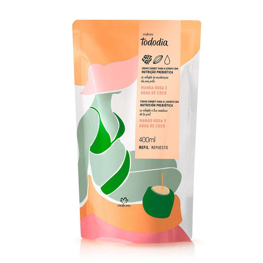 Refil Creme Sorbet Desodorante Nutritivo Para o Corpo Tododia Manga Rosa e Água De Coco