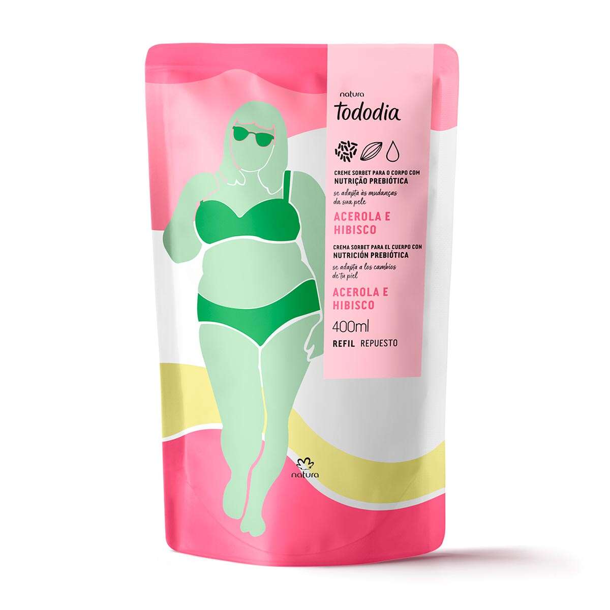 Refil Sorbet Desodorante Nutritivo Tododia Acerola e Hibisco